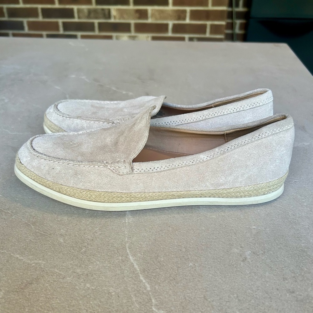 Marc Fisher Light Gray Suede Espadrilles Loafers - Picture 4 of 5